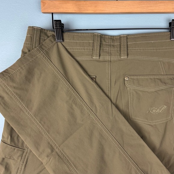Kuhl Pants - Kuhl Women's 8 Regular Green Nylon Blend Convertible Utility Hiking Cargo Pants